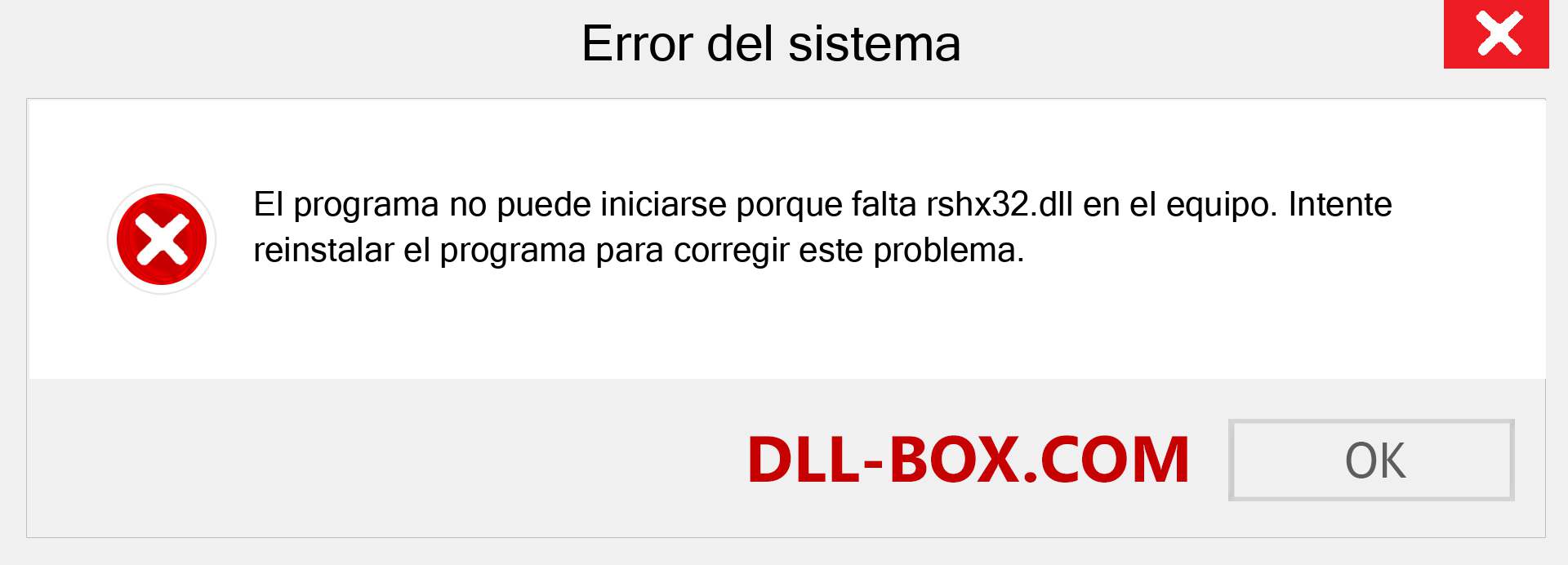 ¿Falta el archivo rshx32.dll ?. Descargar para Windows 7, 8, 10 - Corregir rshx32 dll Missing Error en Windows, fotos, imágenes