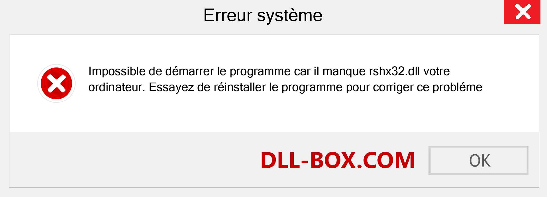 Le fichier rshx32.dll est manquant ?. Télécharger pour Windows 7, 8, 10 - Correction de l'erreur manquante rshx32 dll sur Windows, photos, images